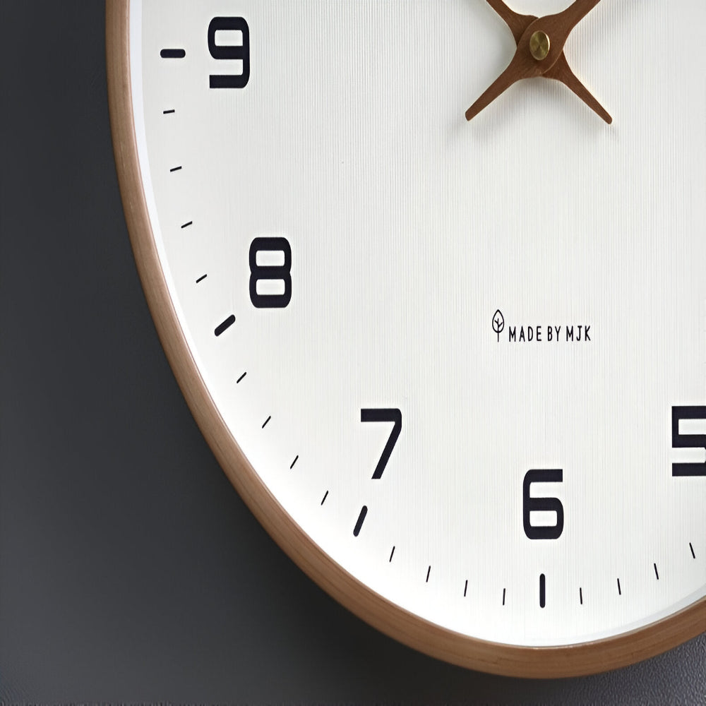 Analog Clock for Wall, Modern Nordic Wood Clock for Living Room and Kitchen – image 7