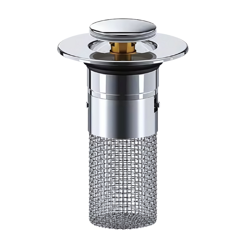 Pop Up Drain Stopper, Bathroom Sink Drain Stopper with Odor Blocking Filter