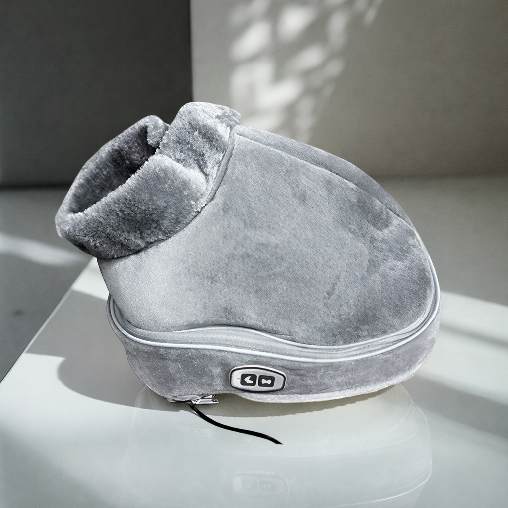 Electric Foot Warmer with Vibrating Massage, Heated Foot Massager for Cold Feet