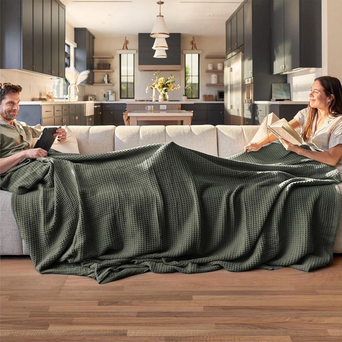 Cotton Throw Blanket, Lightweight Queen Size Blanket – image 38