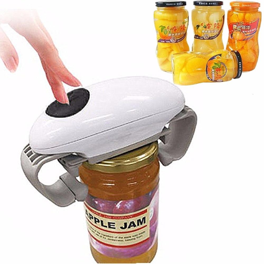 Electric Jar Opener, Automatic One Touch Jar Opener with Adjustable Grip, Battery Powered Kitchen Utensil