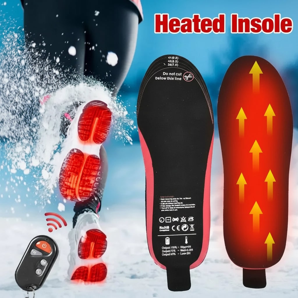 Heated Shoe Insoles with Wireless Remote Control