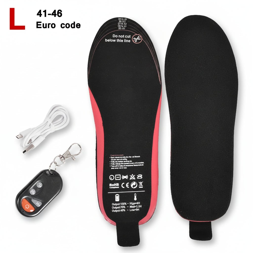 Heated Shoe Insoles with Wireless Remote Control, Rechargeable Heated Insoles with USB Charging – image 8