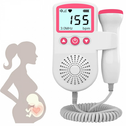 Fetal Doppler for Pregnancy, Handheld Baby Doppler with LCD Display, Fetal Heart Doppler, Baby Heart Monitor for Home