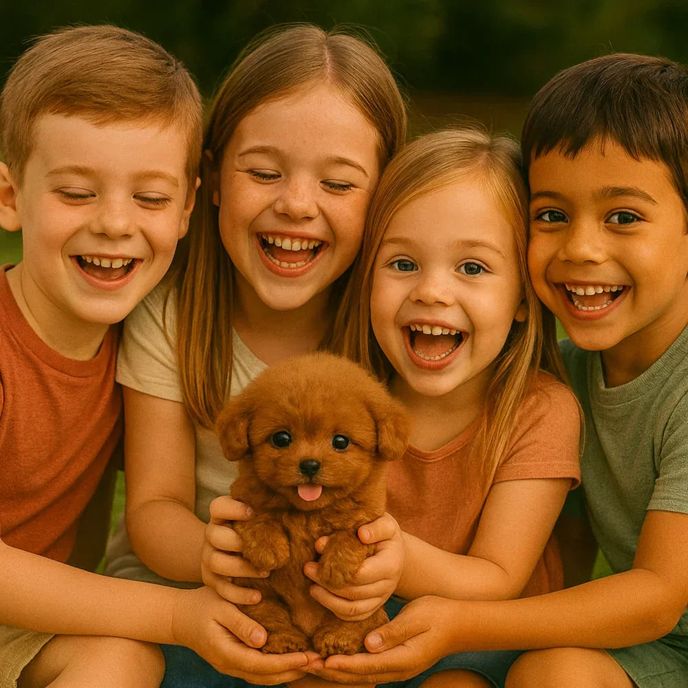 Interactive Toy Dog, Realistic Plush Toy Puppy with Sound and Movement, Animated Dog, Stuffed Dog for Kids