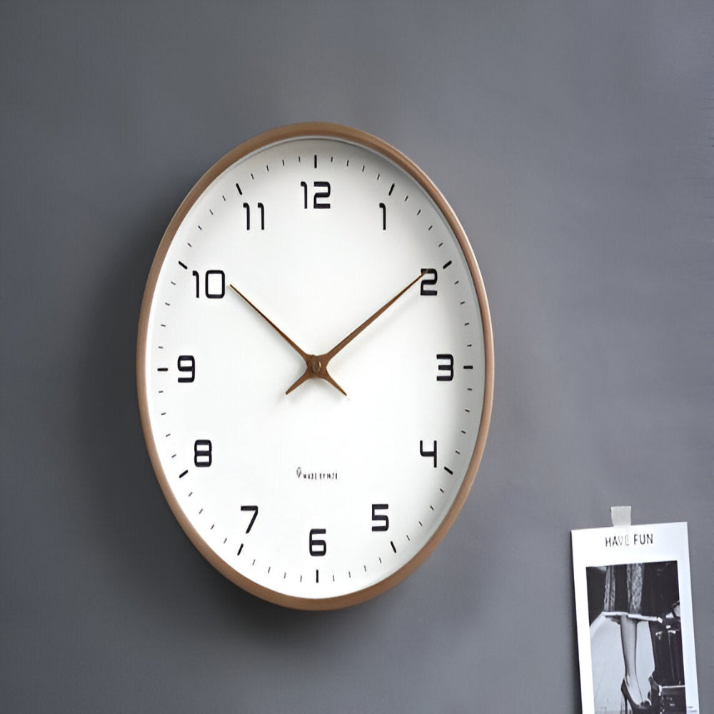 Wooden Wall Clock Silent Non Ticking, Modern Nordic Wood Clock for Living Room and Kitchen – image 5
