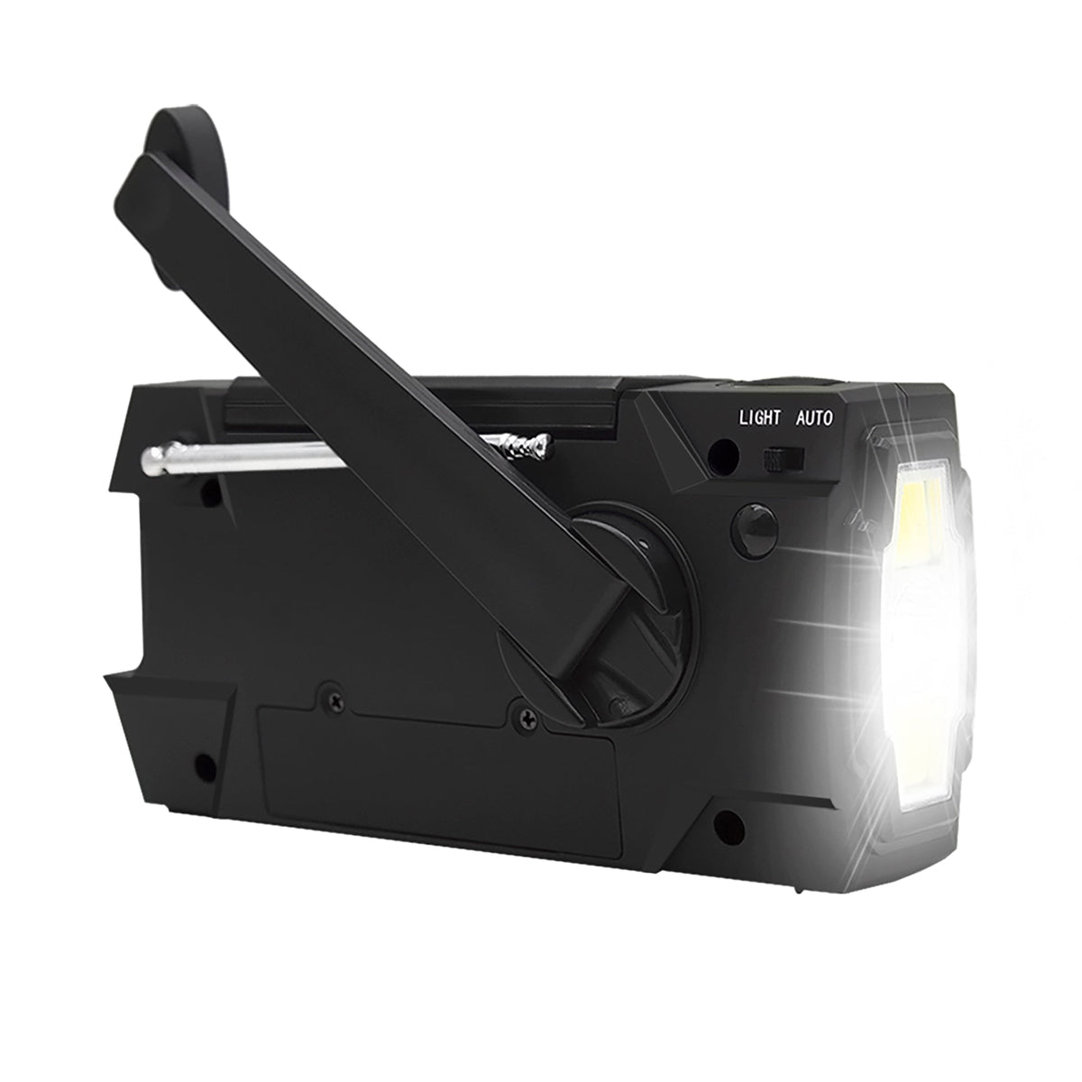 Portable AM FM Radio, Solar Powered Radio with Power Bank and LED Flashlight
