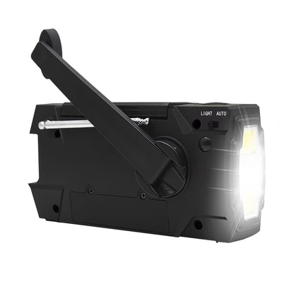 Portable AM FM Radio, Solar Powered Radio with Power Bank and LED Flashlight