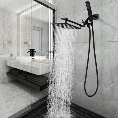 Rain Shower Head 8 Inch, High Pressure Shower Head with Handheld