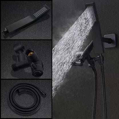 Rain Shower Head 8 Inch, Square Shower Head with Hose and Adjustable Arm – image 5