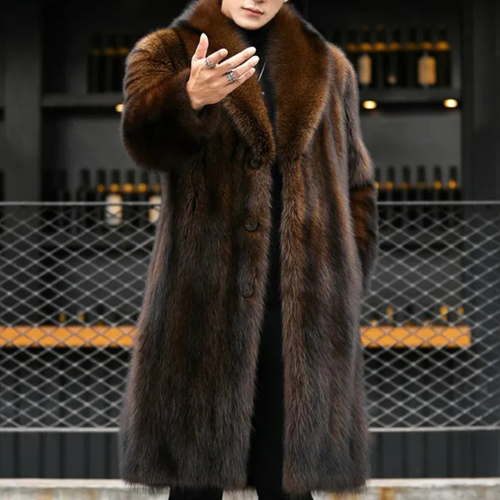 Warm Mens Jacket for Business, Mens Coat for Casual Wear, Button Closure Mens Overcoat for Winter
