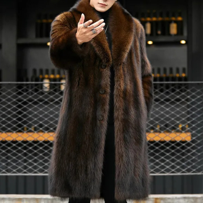 Warm Mens Jacket for Business, Mens Coat for Casual Wear, Button Closure Mens Overcoat for Winter