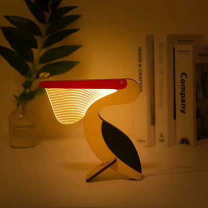 Animal Table Lamp, Small Touch Lamp with USB C for Kids Room