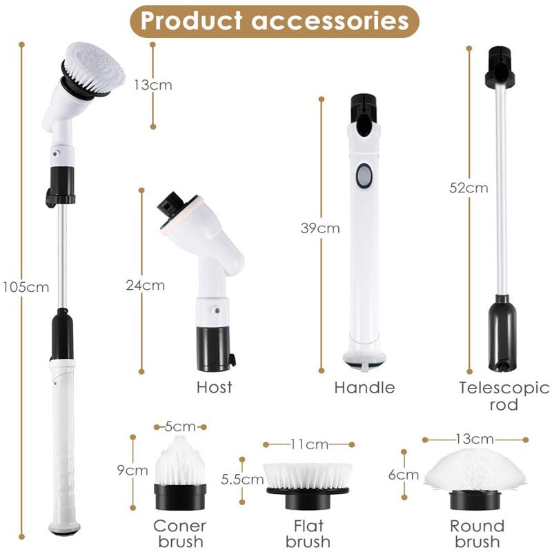 Electric Spin Scrubber, Tub Scrubber for Bathroom Floor and Tile
