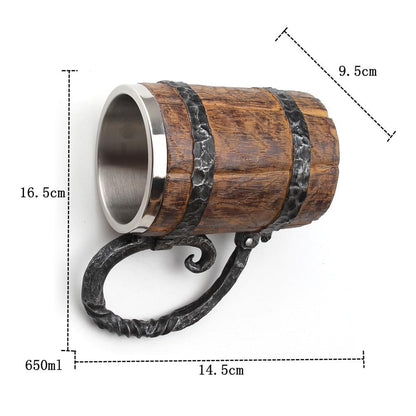 Large Coffee Mug 21 oz, Nordic Hand Painted Mug for Hot and Cold Drinks